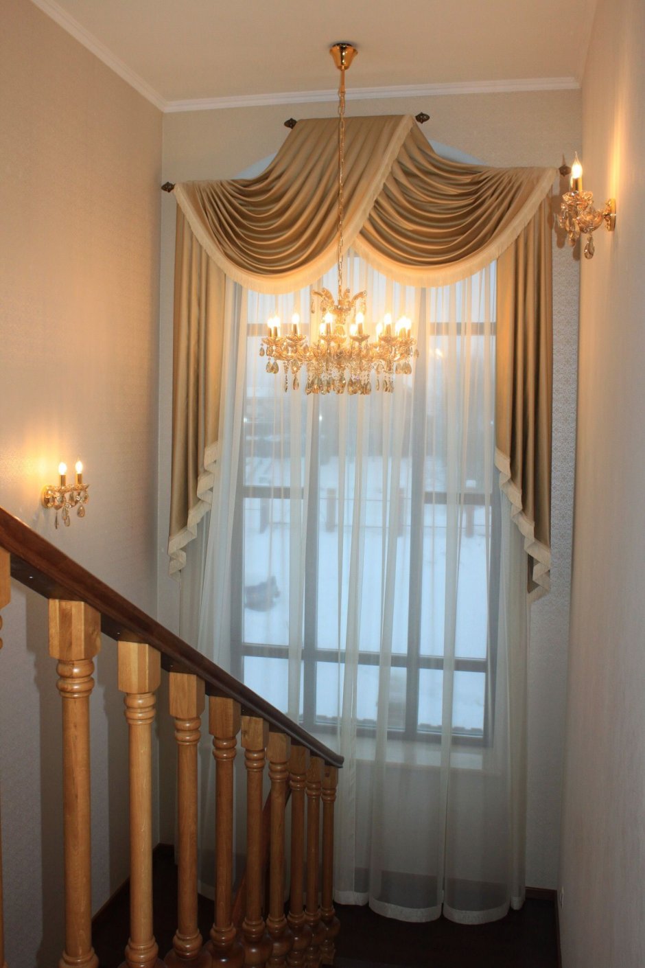Тюль на лестничное окно (45 фото)