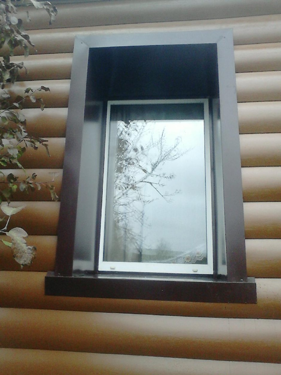 Наружные откосы из дерева на окна