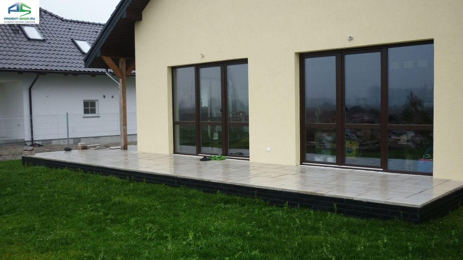 Интерьер с панорамными окнами в частном доме
