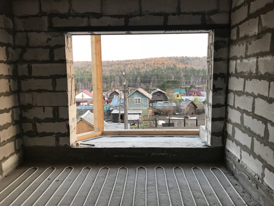 Дом из пеноблоков с панорамными окнами