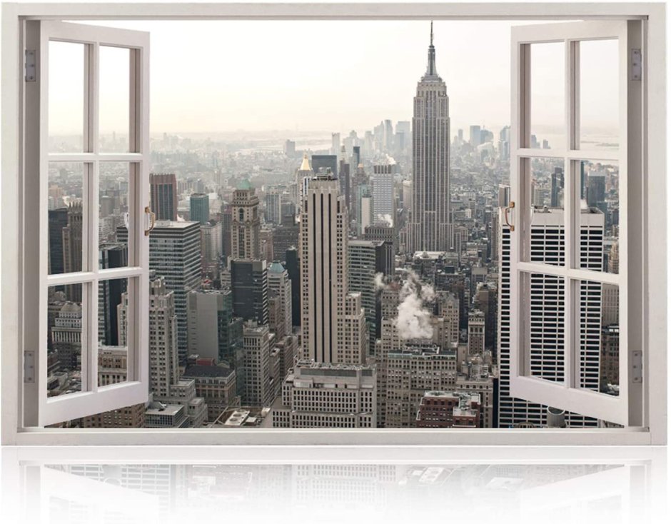 New York вид из окна Manhattan