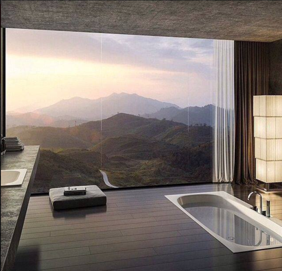 Ванная с панорамными окнами