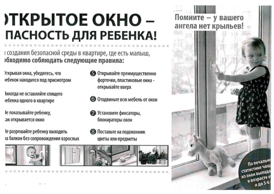 По выпадению детей из окон