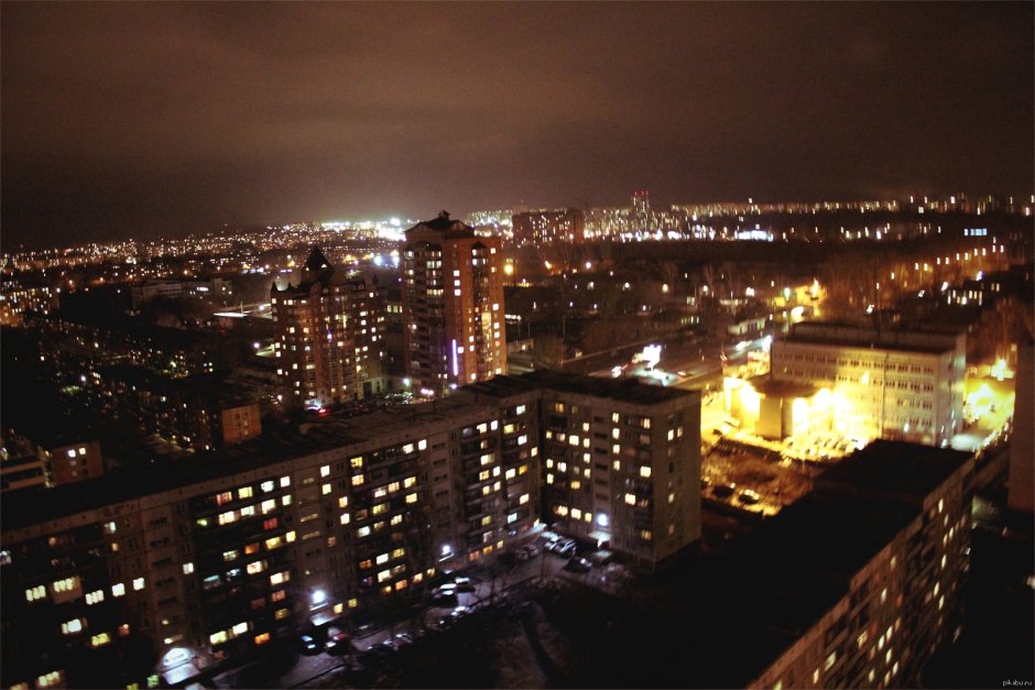 Ночной Челябинск с крыши