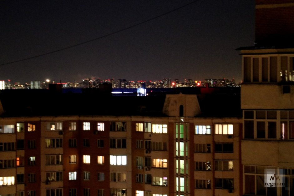 Вид из окна на город России