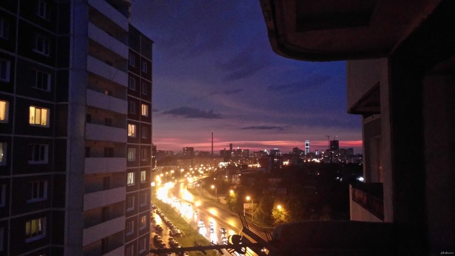 Вид с балкона Кольцово Екатеринбург