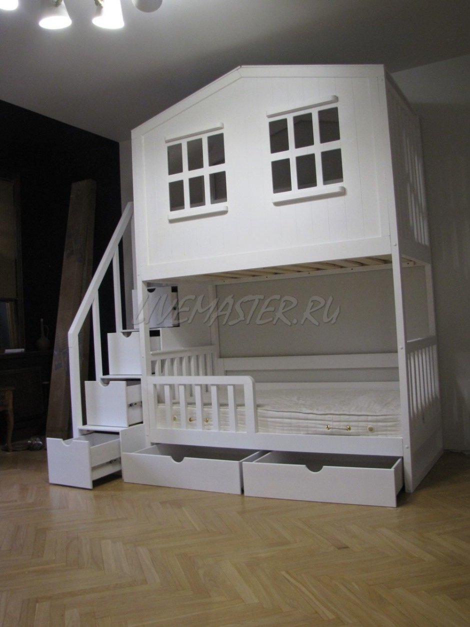 Детские кровати домики двухэтажные
