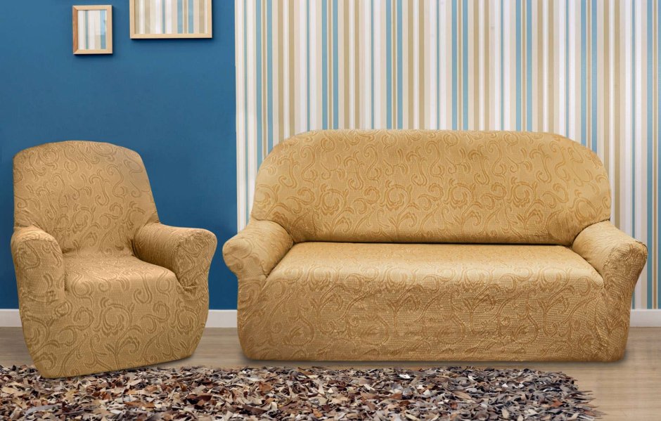 Комплект чехлов "жаккард" на диван и 2 кресла Mini Jagar