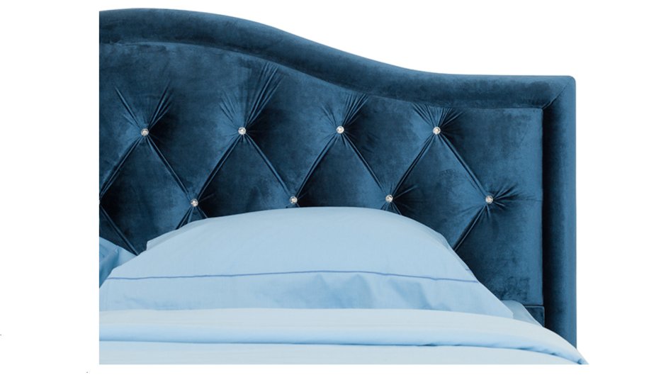 Аскона кровать Каролина синяя