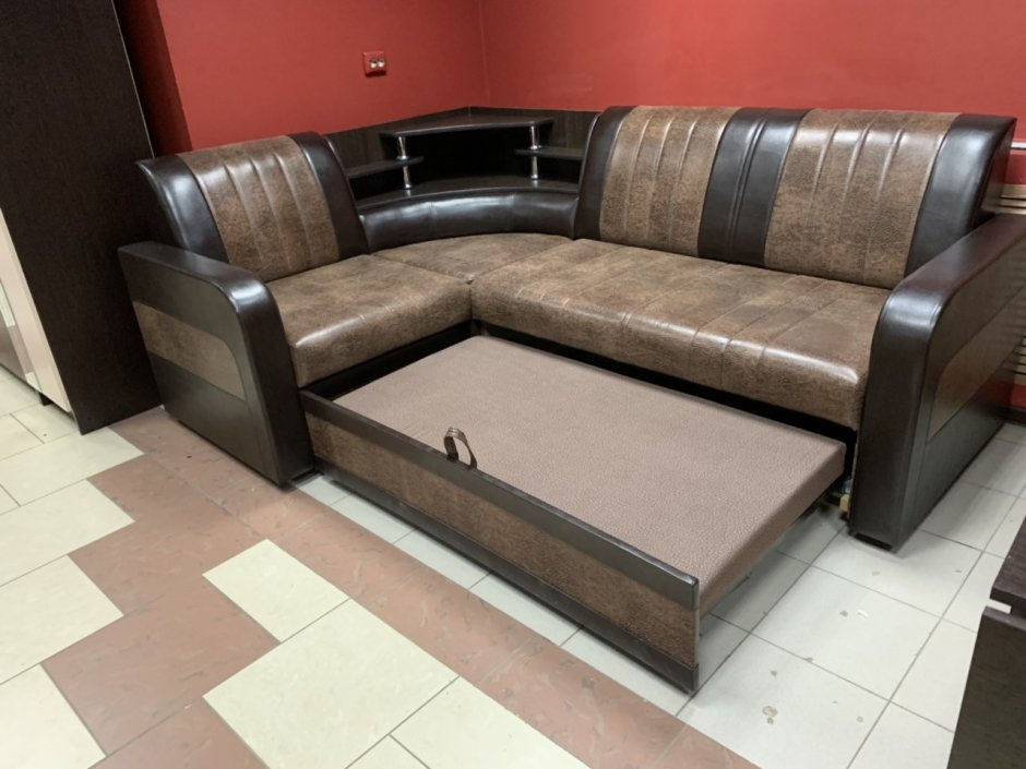 Угловой диван с баром в углу (54 фото)