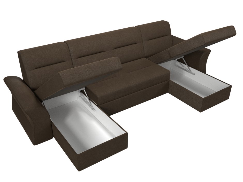 П-образный диван с ковром