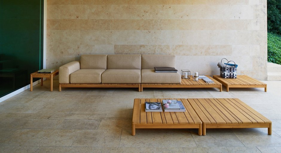 Современный деревянный диван
