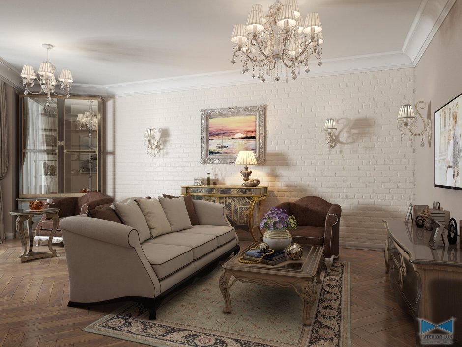 Какого цвета выбрать диван в гостинную в неоклассическом стиле