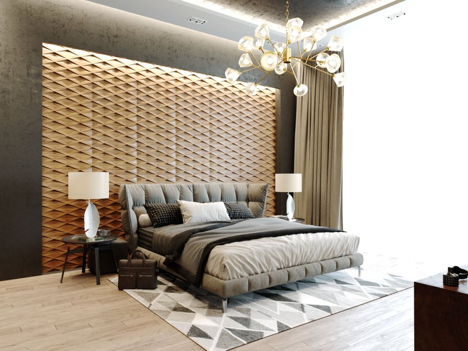 Спальни в стиле Модерн в светлых тонах