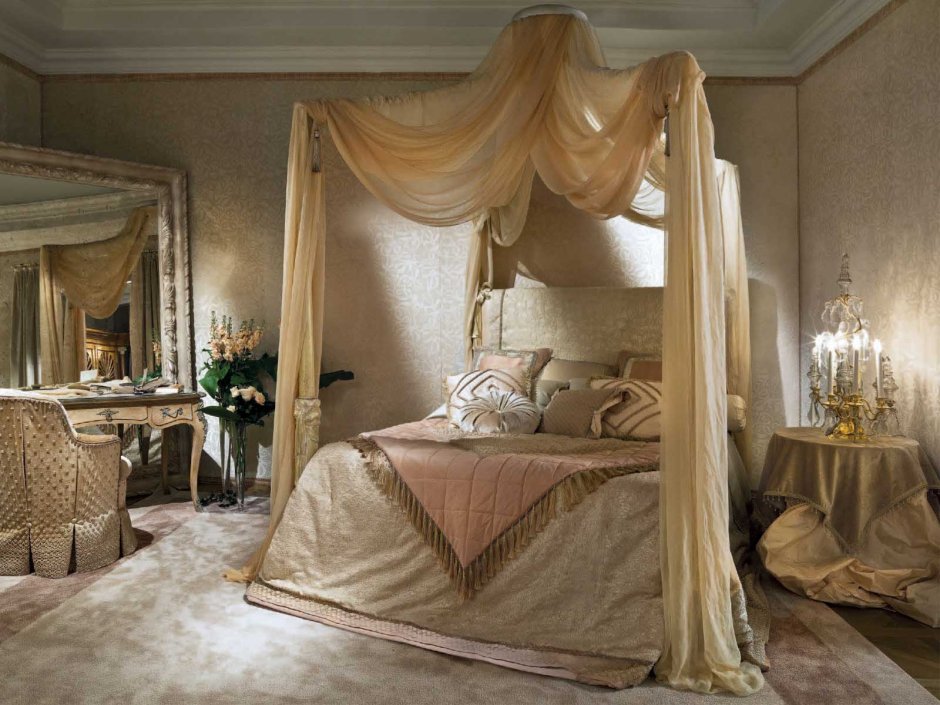 Царская кровать с балдахином (46 фото)