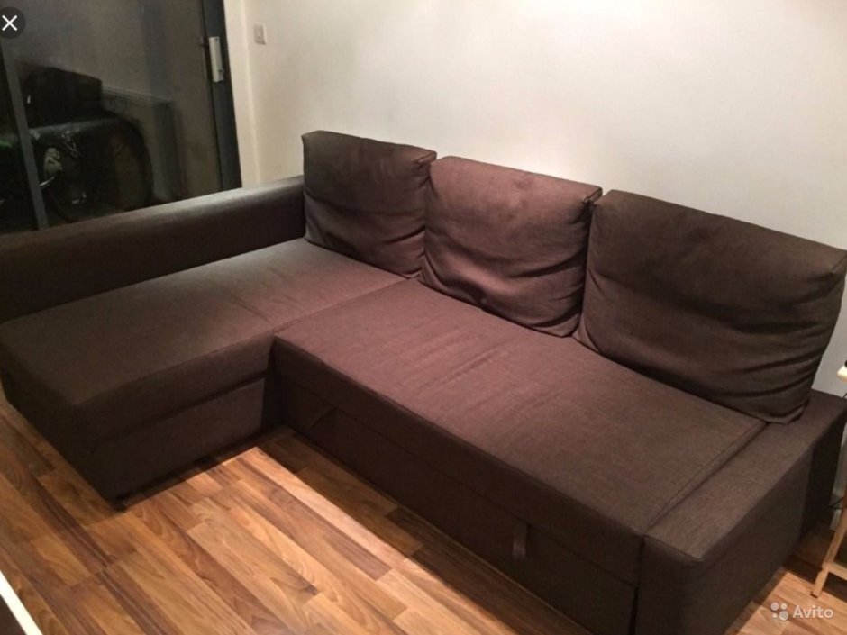 Угловой диван икеа коричневый