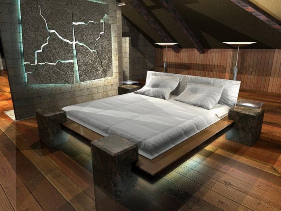 Кровать из бетона