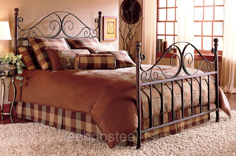 Кровать двуспальная Амбер (160х200) Майер Браун