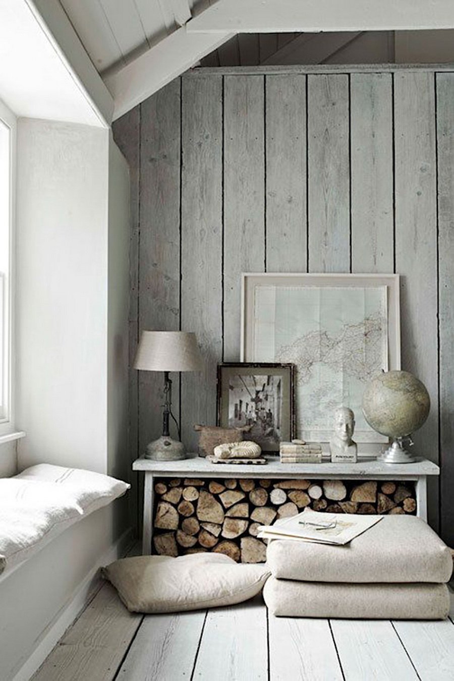 деревянная спальня в скандинавском стиле
