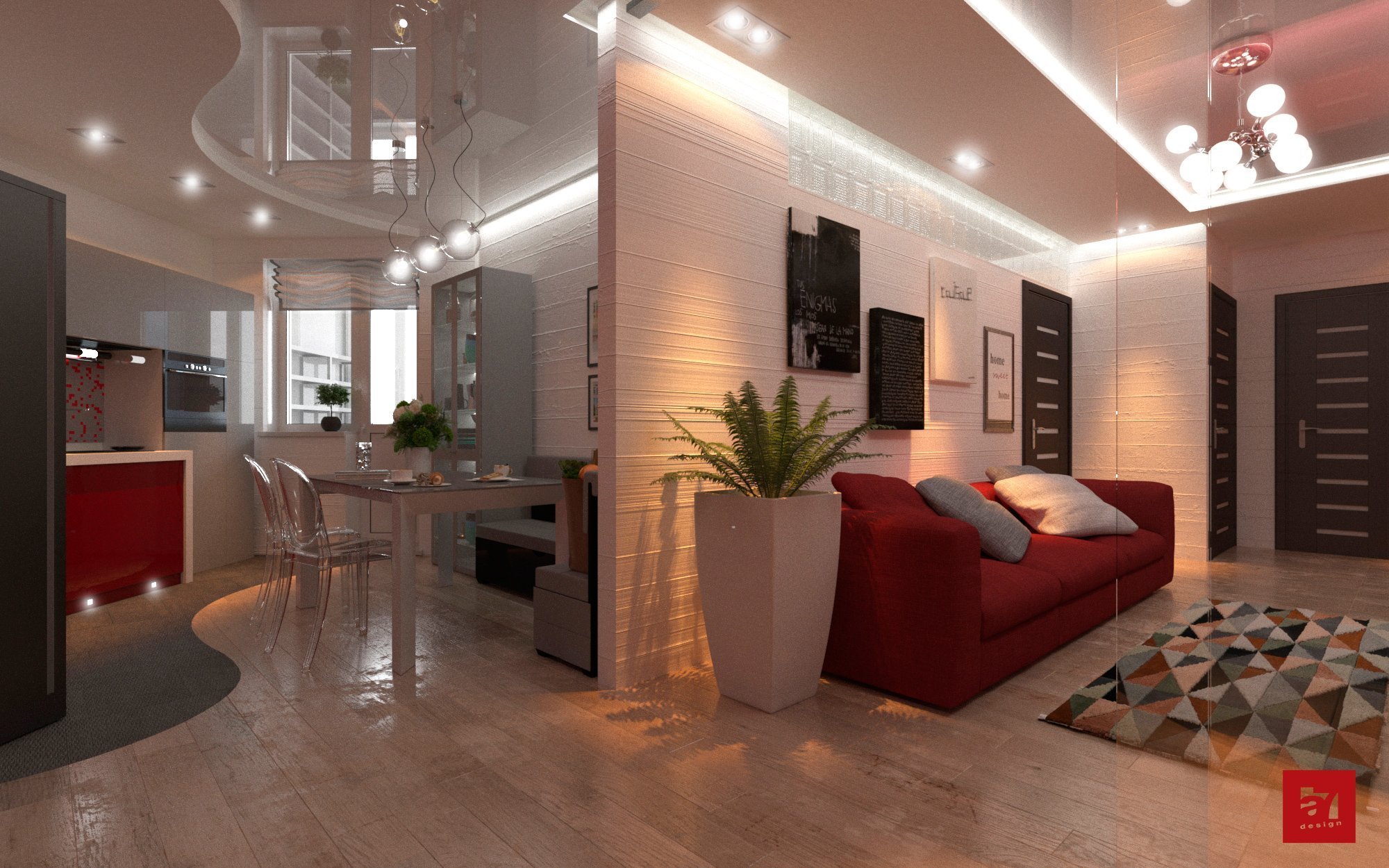 Разработка дизайна интерьера квартир с ремонтом под ключ- Studio57