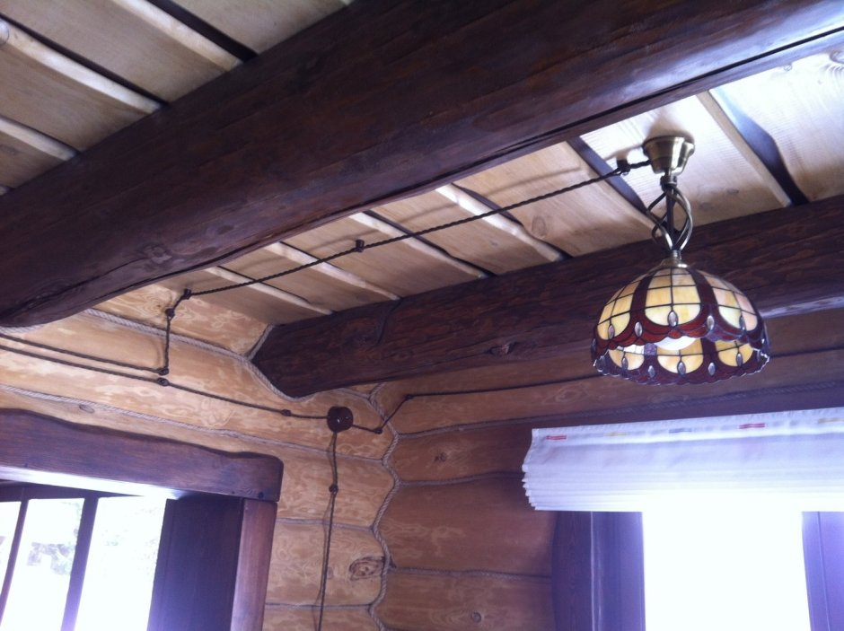 Светильники в деревянный дом на потолок
