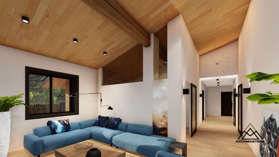 Одноэтажный дом шлакоблочный со вторым светом интерьер