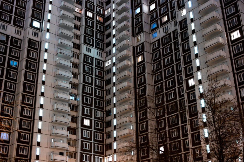Московские многоэтажки спальные районы