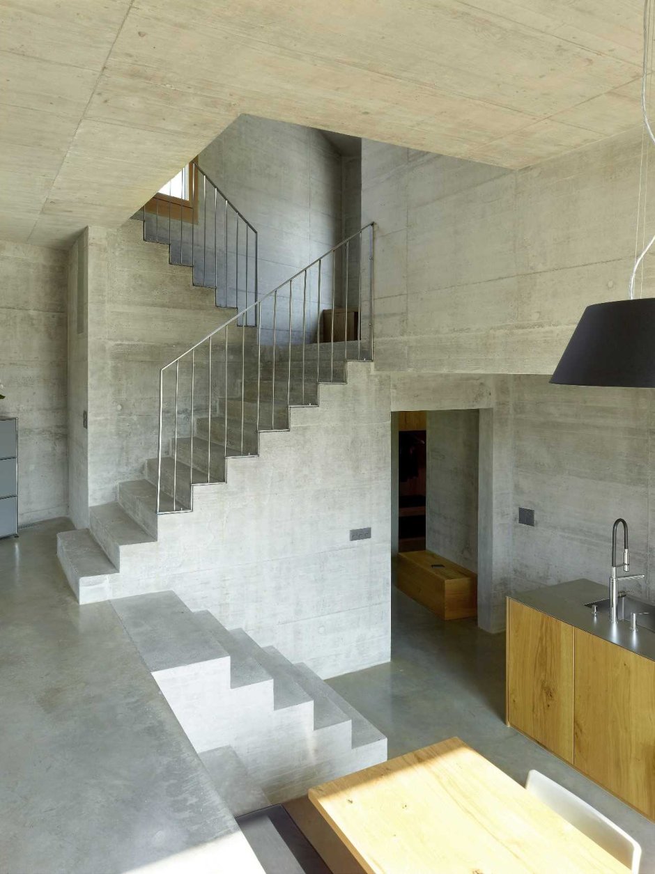 Дом из бетона интерьер