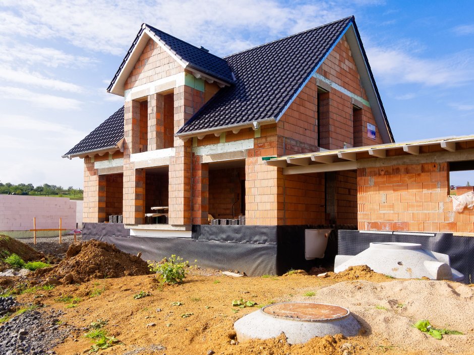 Дом с мансардой из керамических блоков