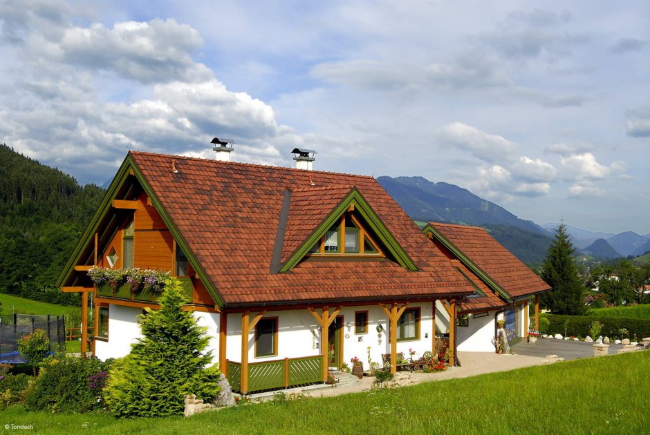 Красивые крыши домов с фермой