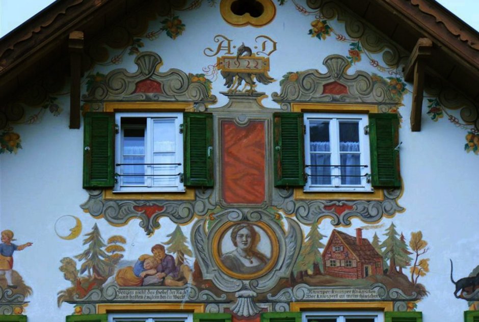 Австрийские Альпы роспись фасада
