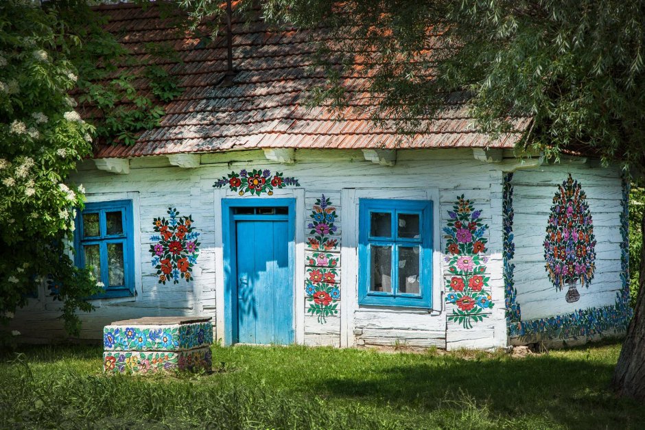 Роспись стен в русском народном стиле