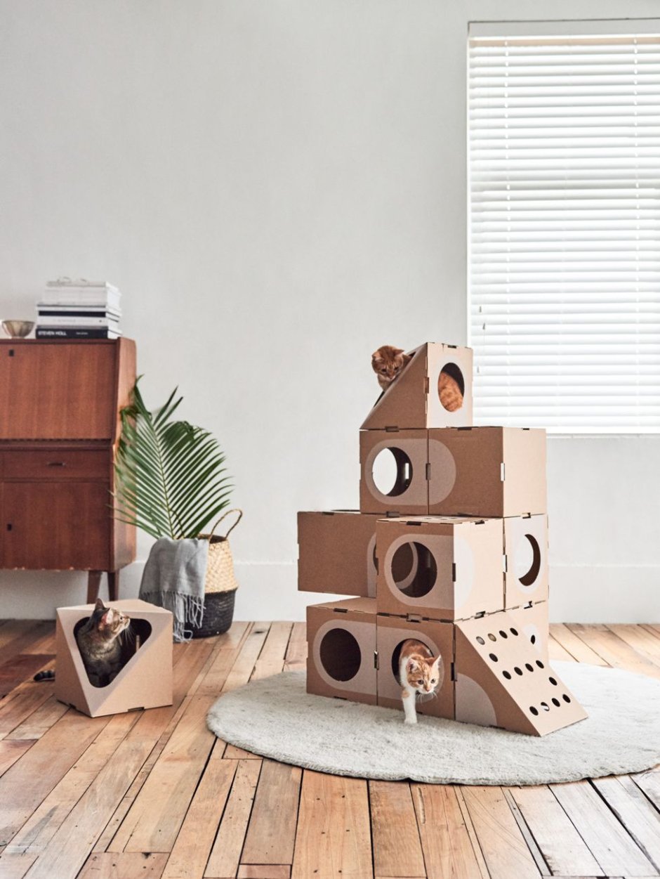 Картонные домики для котов