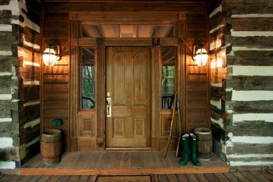 Интерьер деревянного дома вагонка