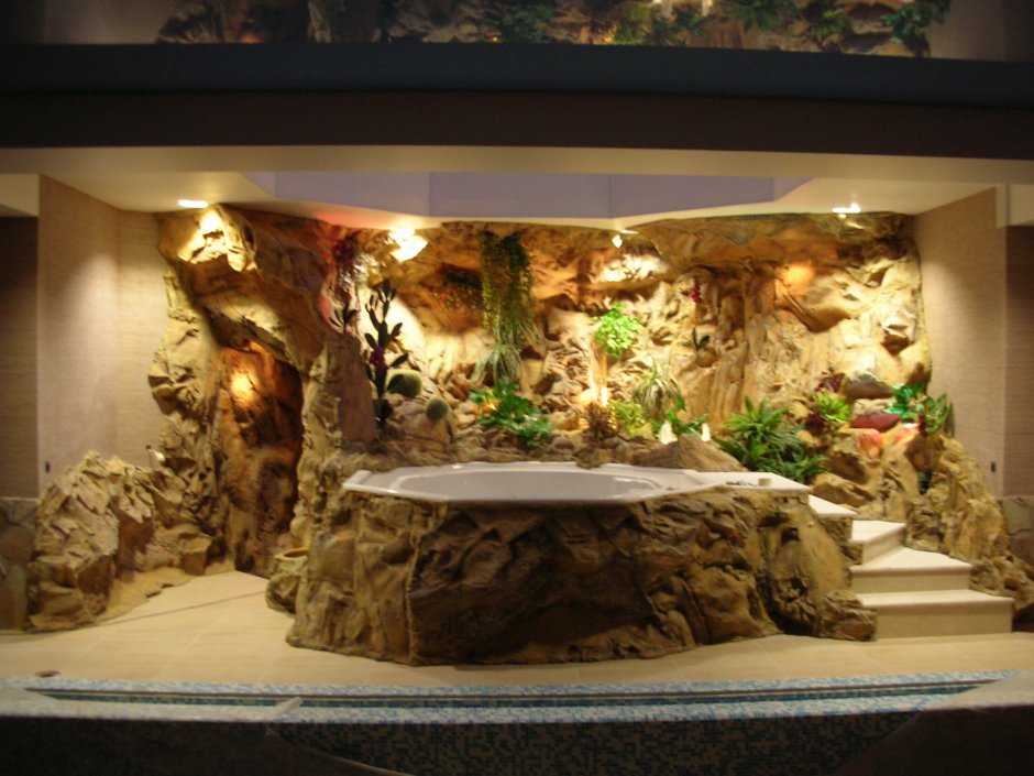 Интерьер аквариума с камнями