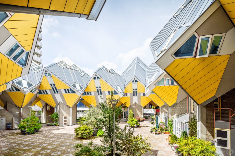 Пит Блом кубические дома в Роттердаме