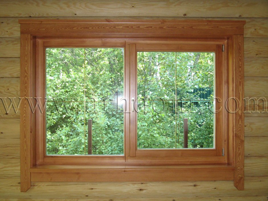 Внутренние наличники на окна в деревянном доме