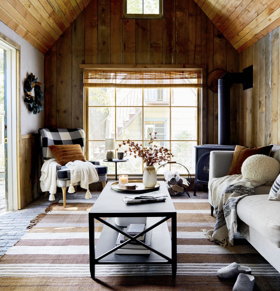 Скандинавский стиль в деревянном доме