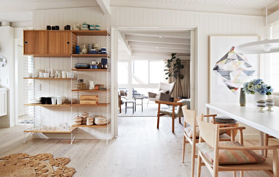 Интерьеры в домах из клееного бруса в скандинавском стиле