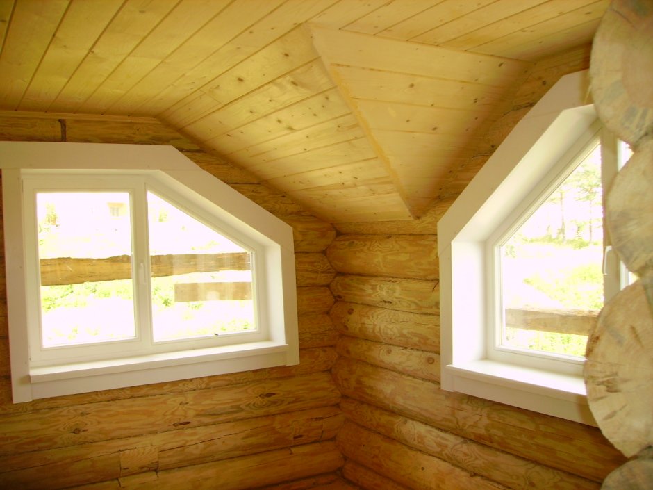 Внутренняя отделка окон в деревянном доме
