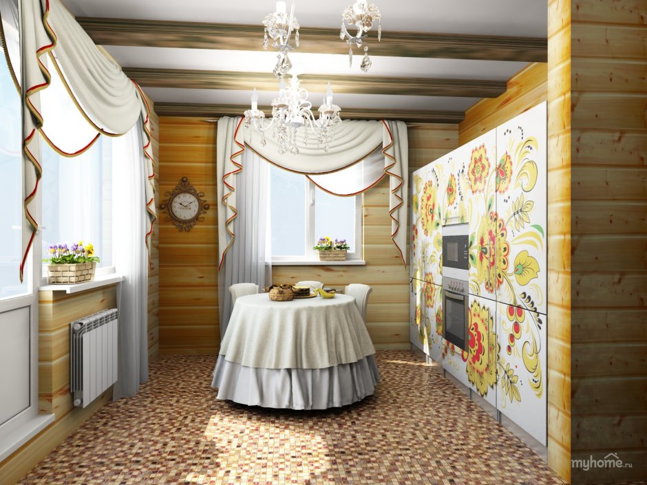 Декор кухни в русском стиле