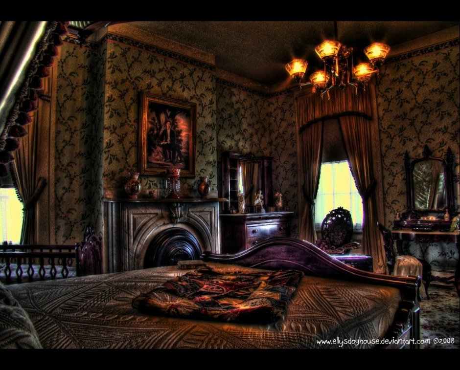Сказочная комната с камином