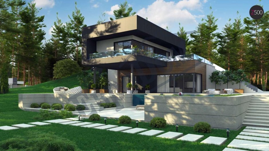 Zx97 проект современного двухэтажного дома.
