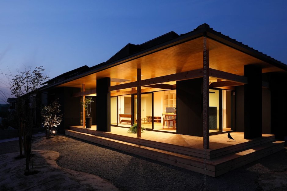 Одноэтажный дом в японском стиле
