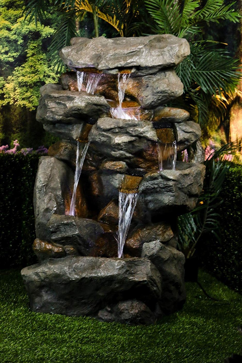 Комнатный зимний сад фонтанчик водопад