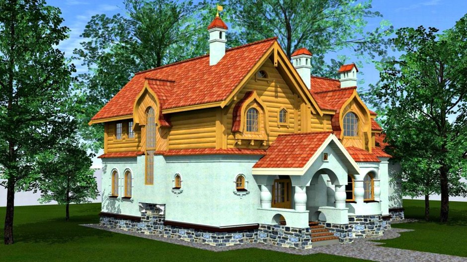 Проект дома в русском стиле русский Терем