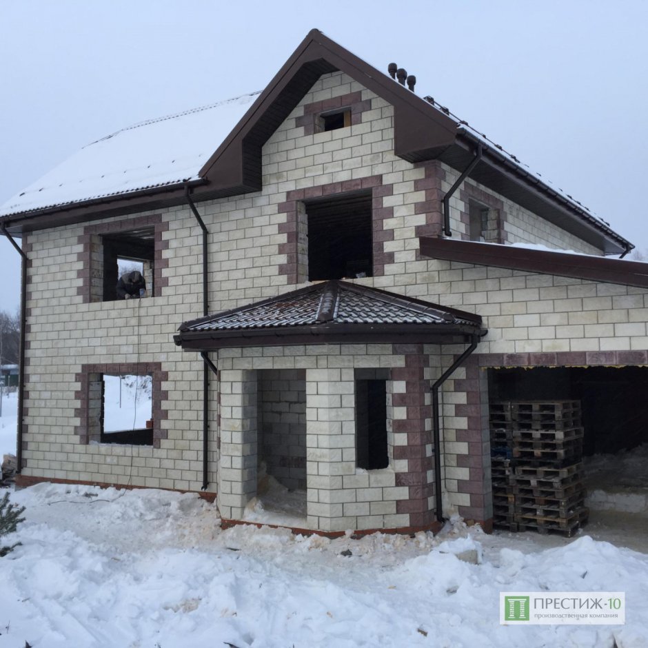 Гараж из теплоблоков