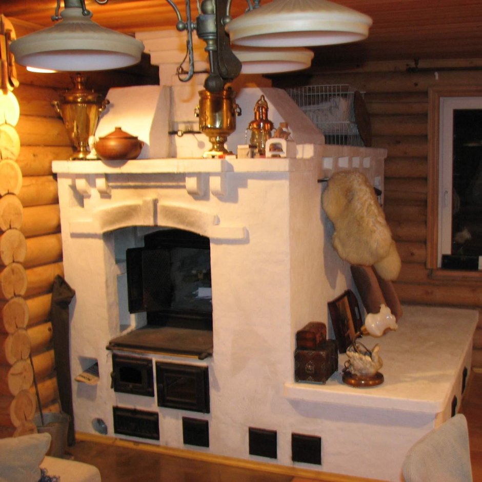 Современный дом с русской печью