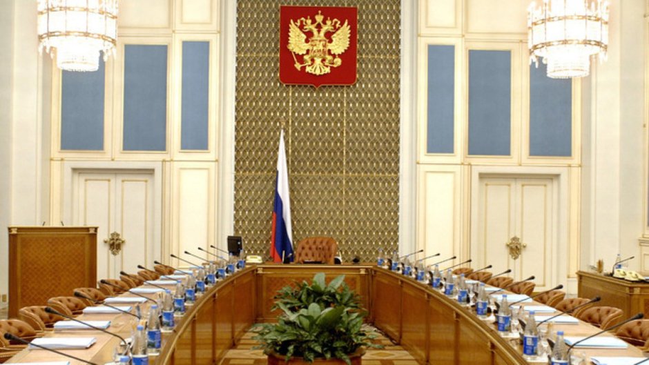 Зал заседаний в доме правительства РФ