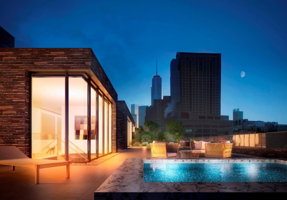 Апартаменты с бассейном в Нью-Йорке на Манхеттене